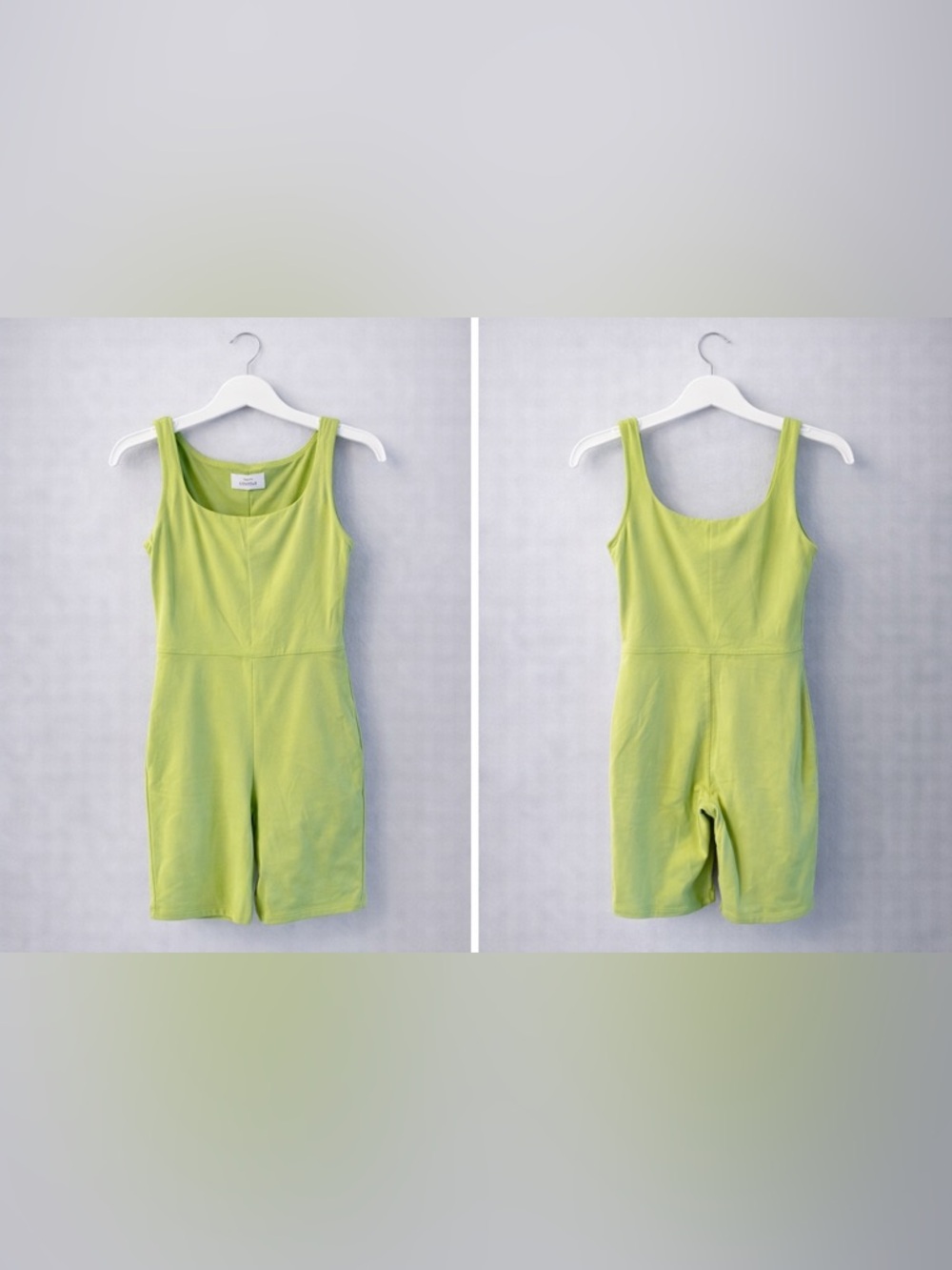 Babaton Contour Lime Green Sleeveless Romper